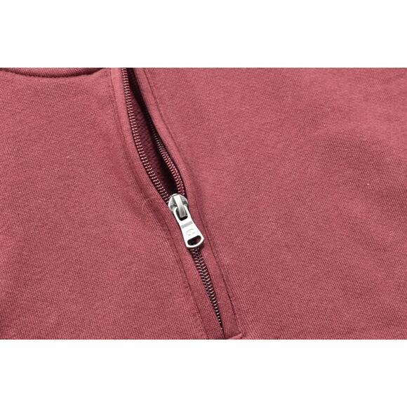 Champion Men's Quarter Zip Pullover Sweatshirt Maroon Red Szize 2XL Cotton Blend - Picture 7 of 8
